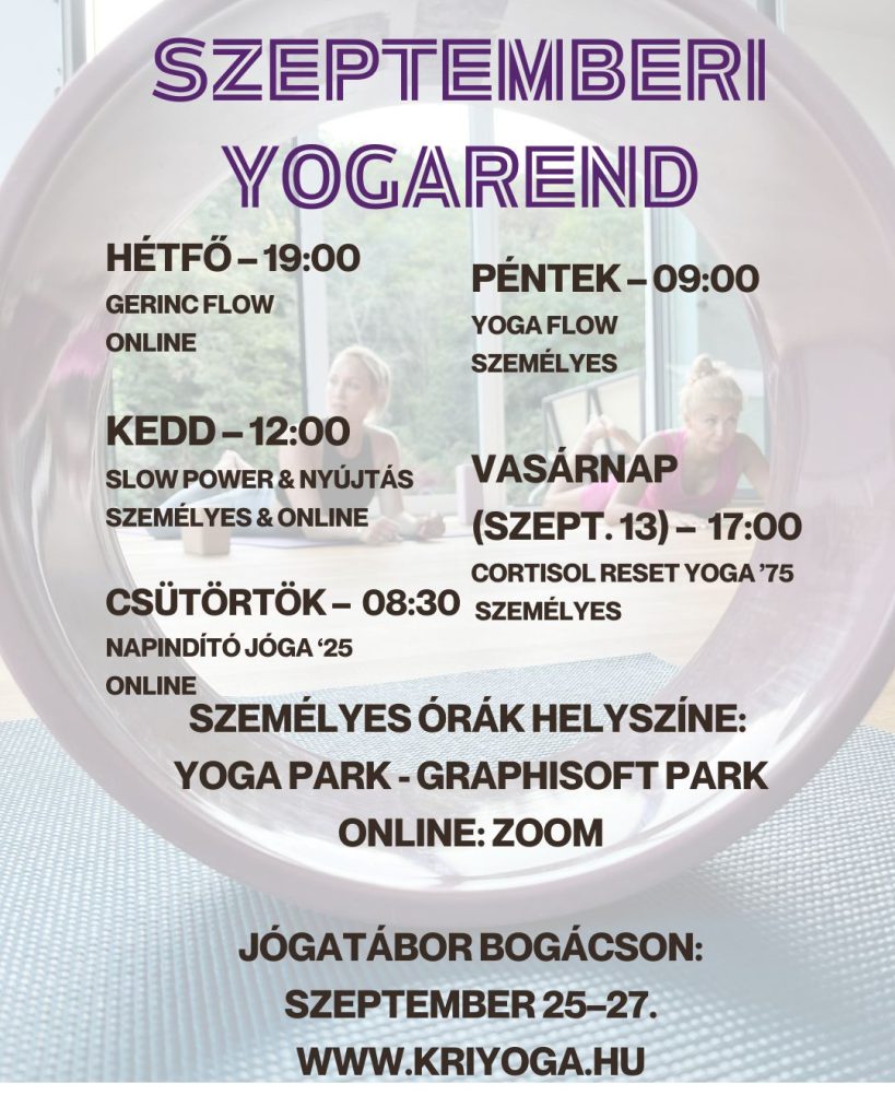 Szeptemberi életmódprogram – Újrahangolódás a stresszből